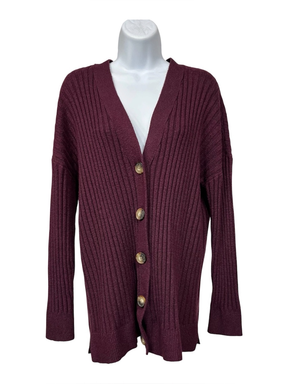 Loft dark purple cardigan size XL